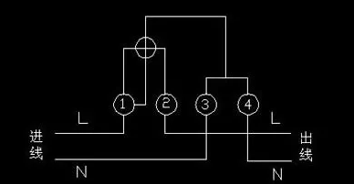 家用單相電能表接線圖